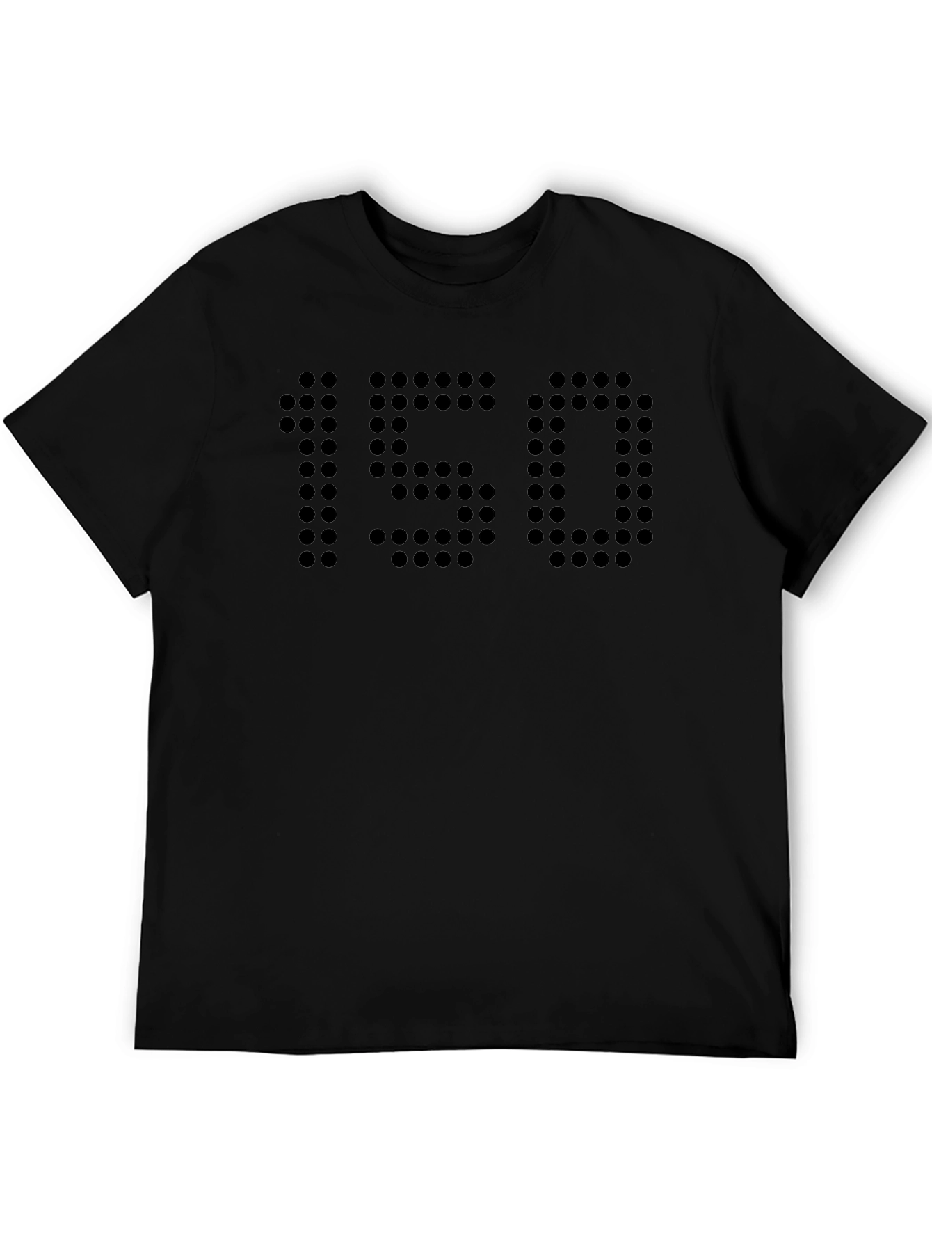 150 Pixelated Graphic Tee - Black Crewneck