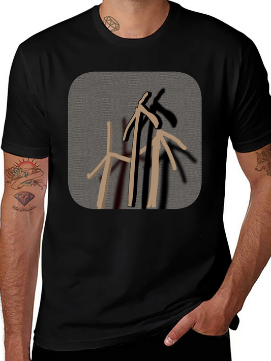 Abstract Graphic Print T-Shirt - Casual Style