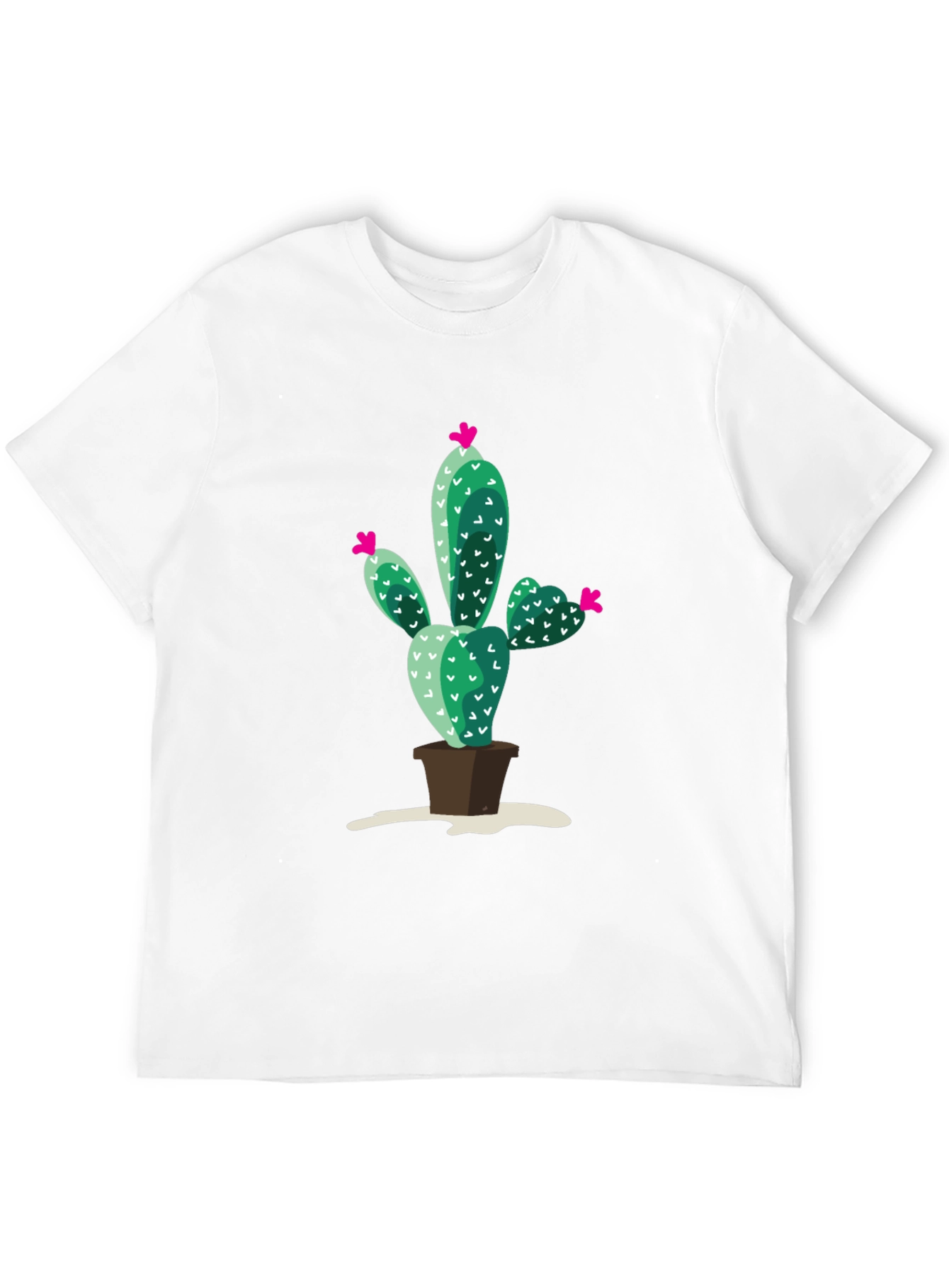 Cactus Print T-Shirt - Modern Style