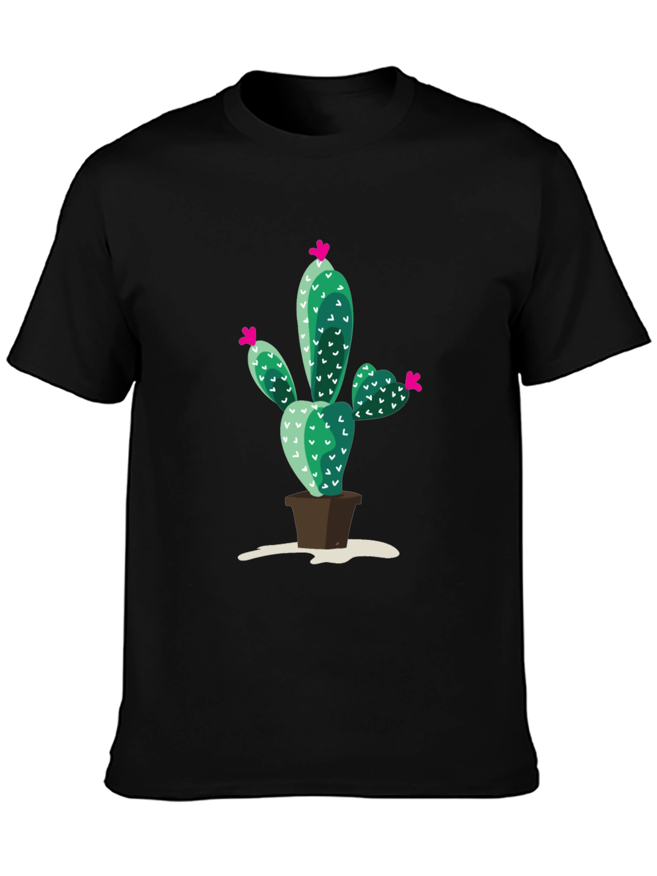 Cactus Print T-Shirt - Modern Style