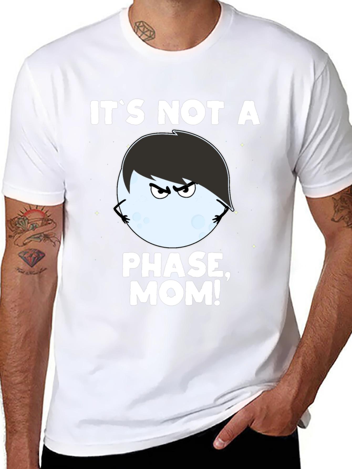 Emo Moon Phase Graphic Tee