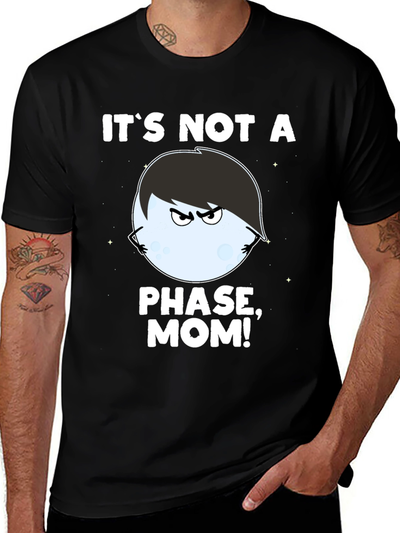 Emo Moon Phase Graphic Tee