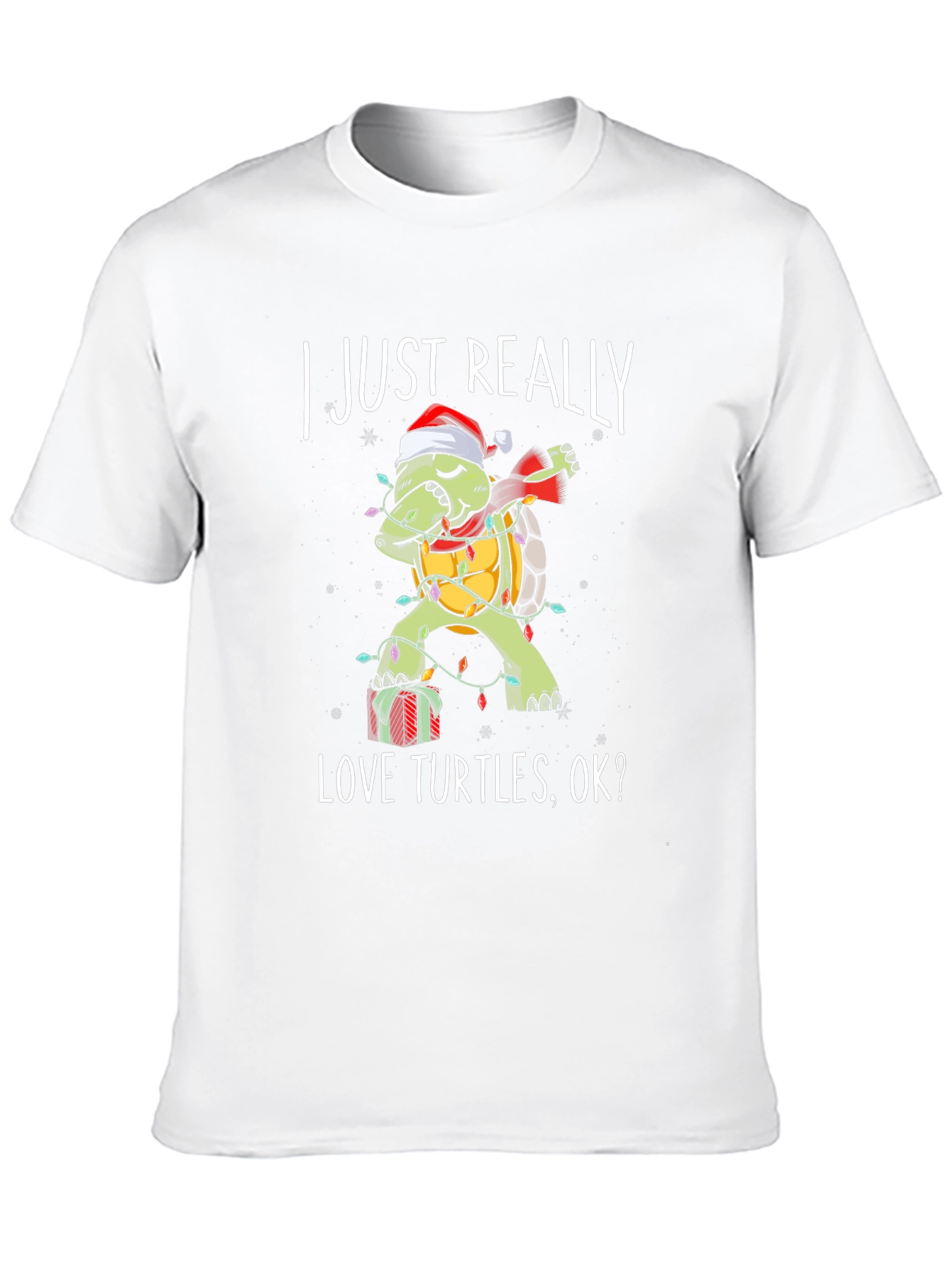 I Just Really Love Turtles Christmas Graphic Tee