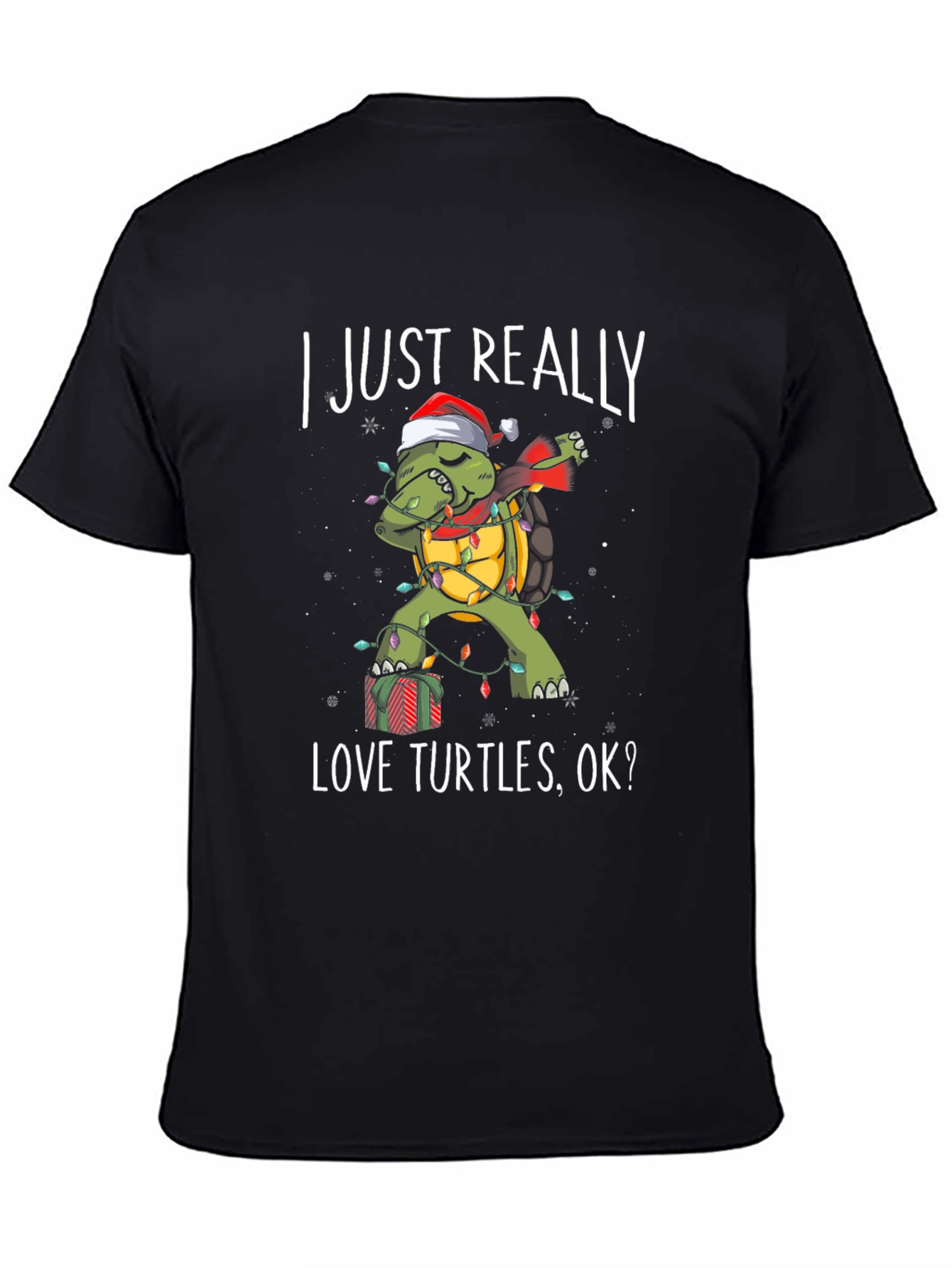 I Just Really Love Turtles Christmas Graphic Tee
