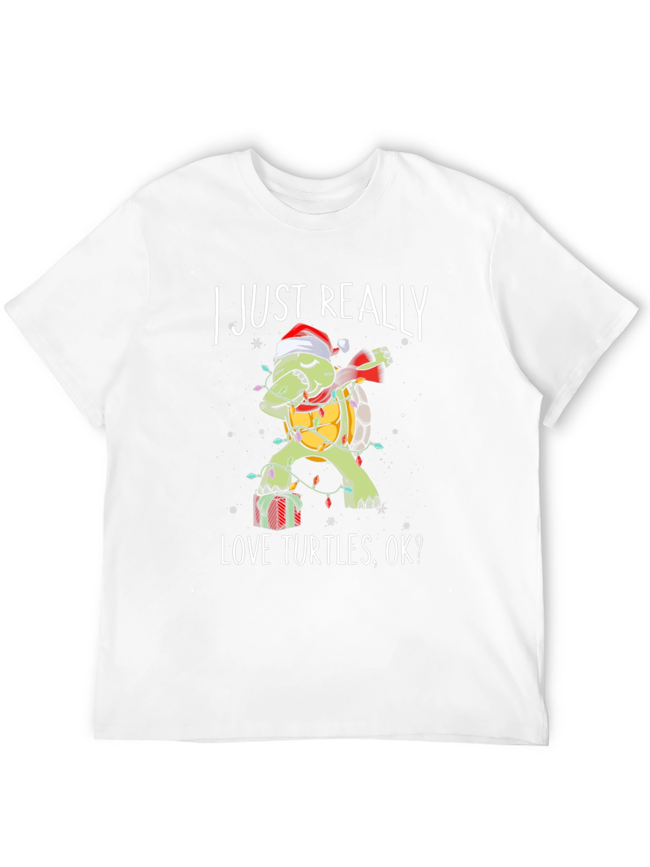 I Just Really Love Turtles Christmas Graphic Tee