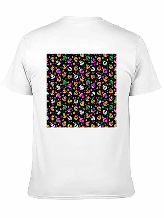 Skull Pattern T-Shirt - Bold Graphic Tee