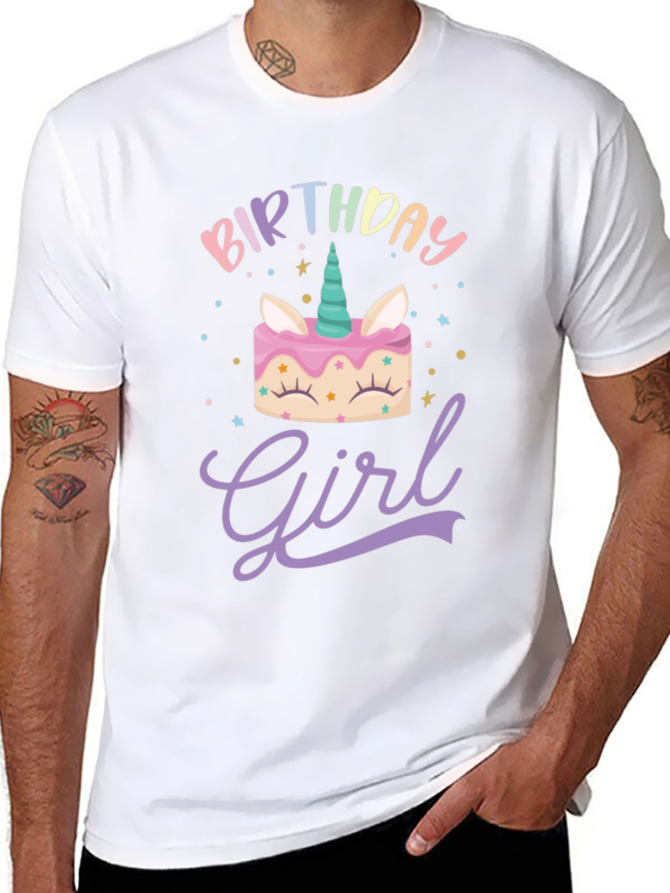 Birthday Girl Unicorn Cake T-Shirt