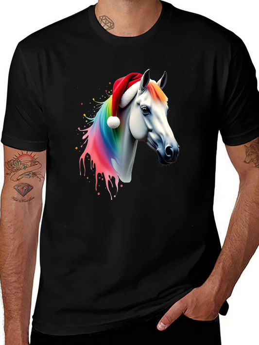 Rainbow Horse Christmas T-Shirt