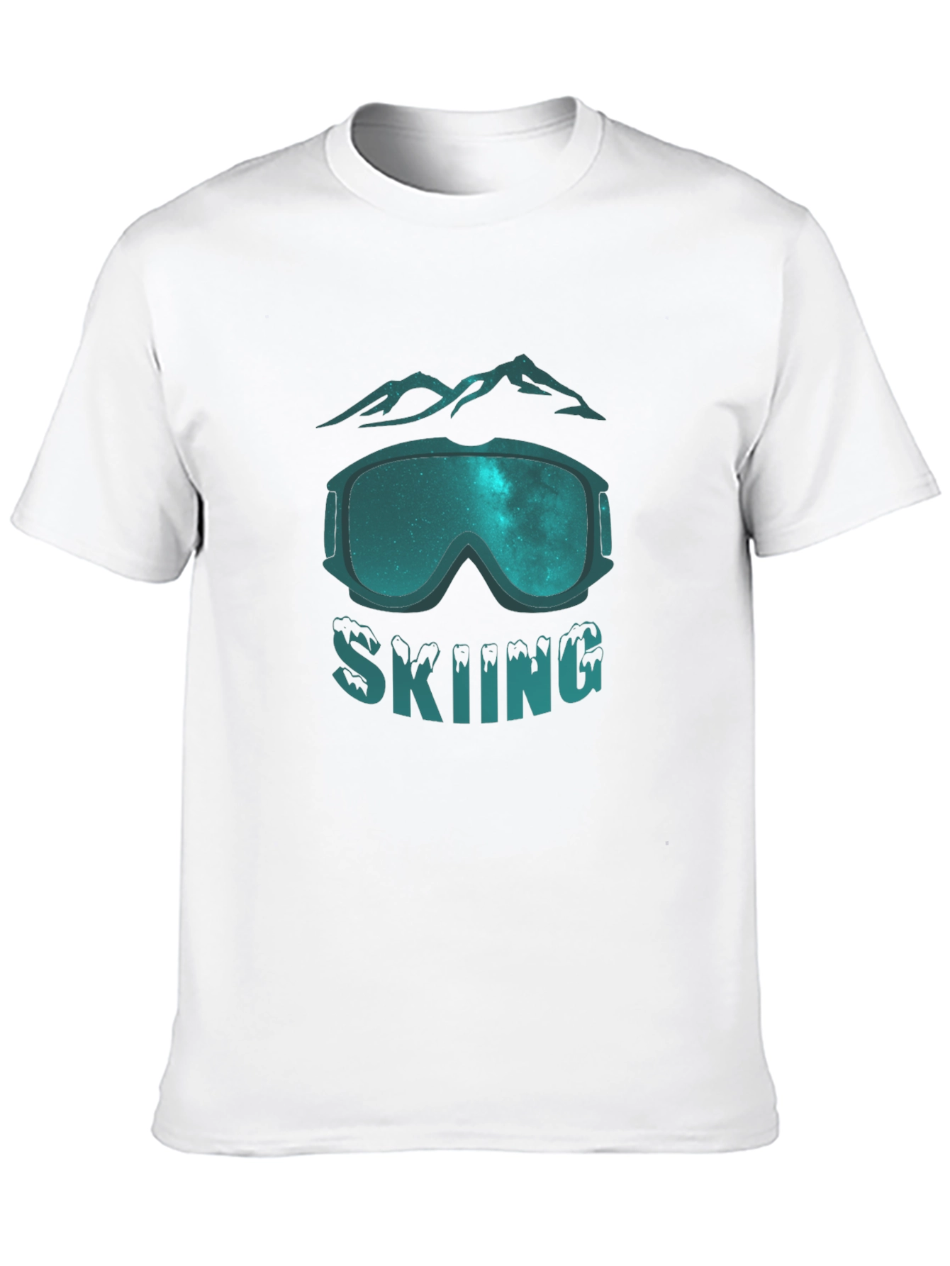 Skiing Graphic Tee - Mountain Goggles Design
