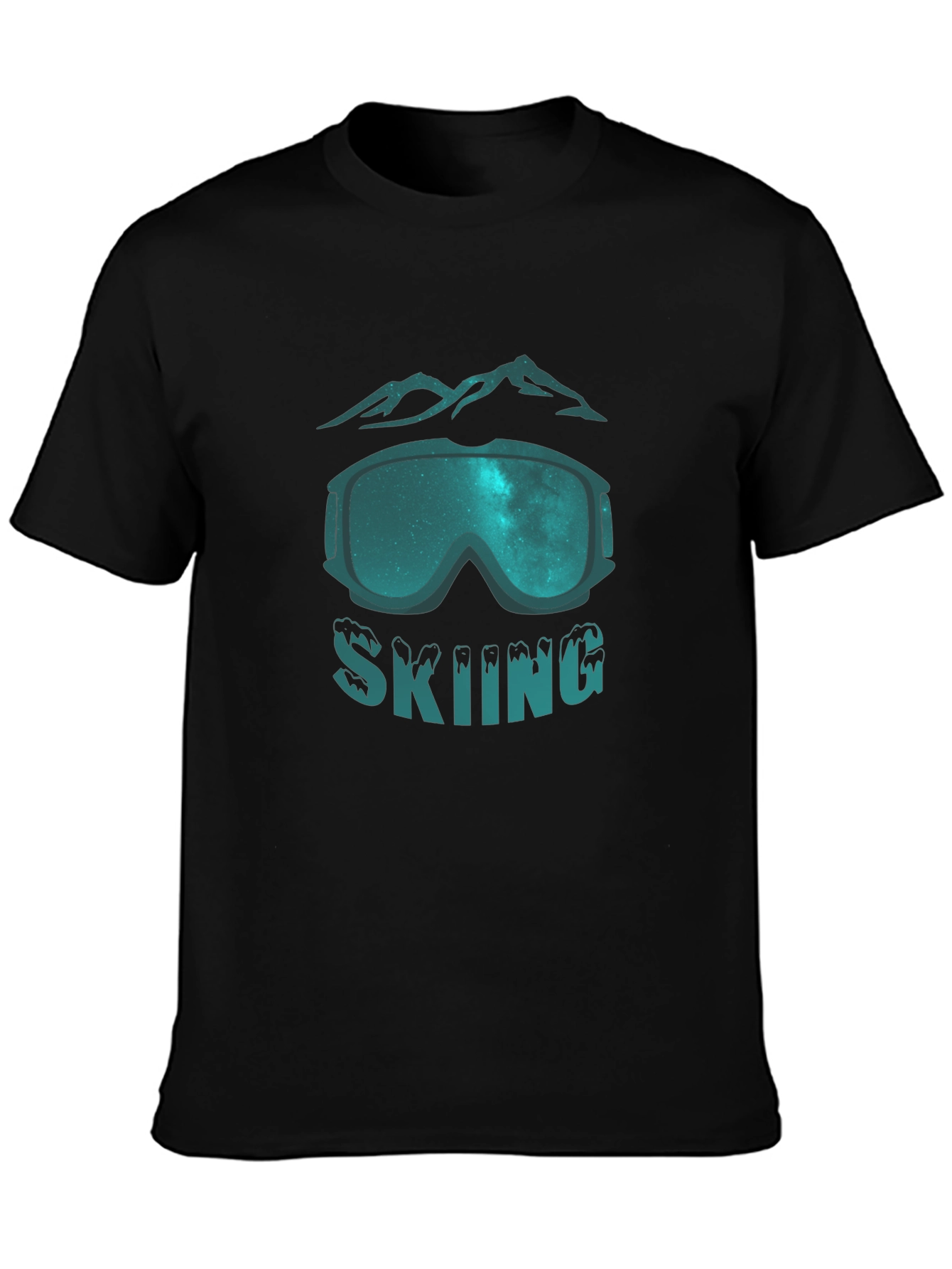 Skiing Graphic Tee - Mountain Goggles Design