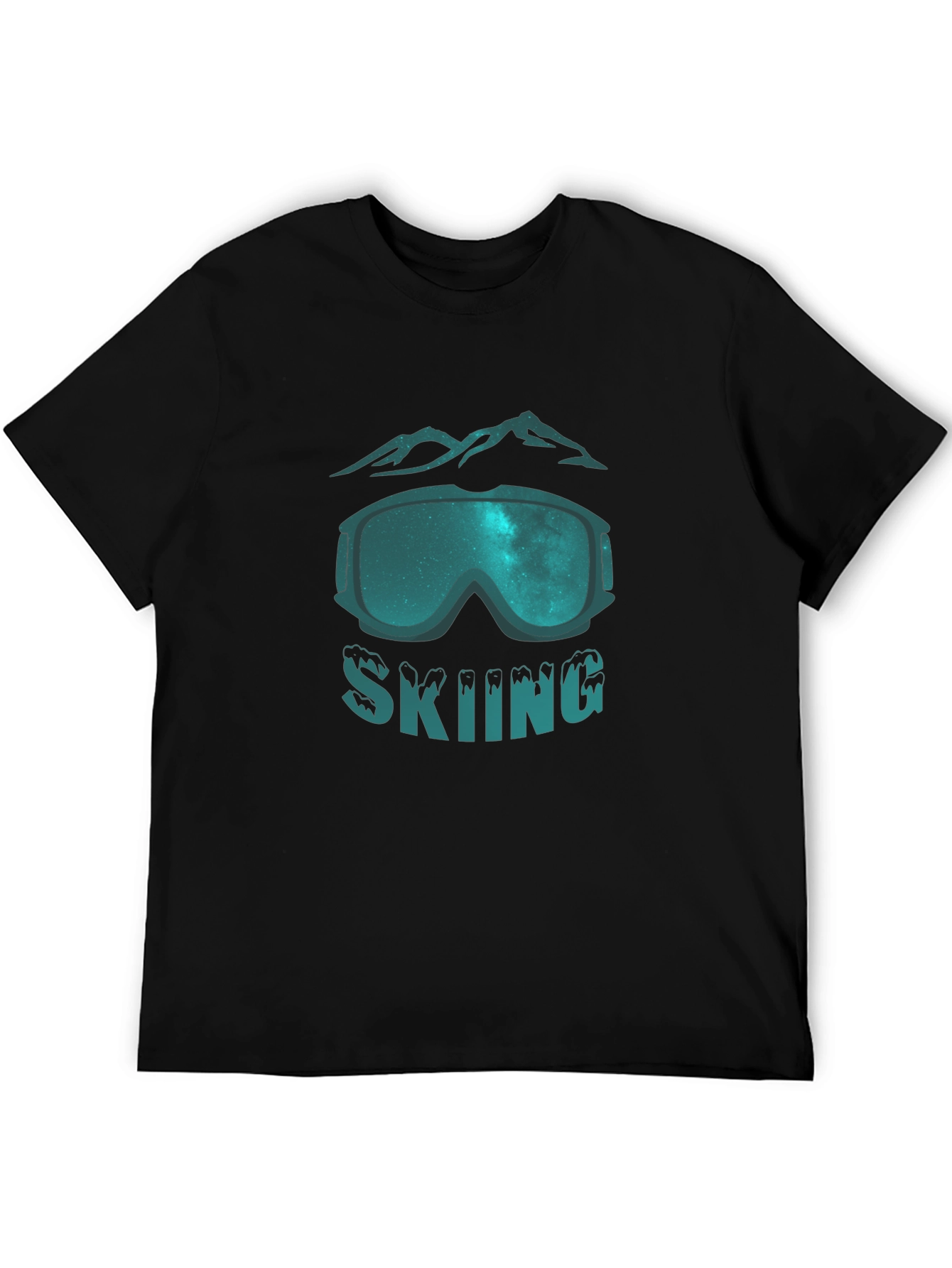 Skiing Graphic Tee - Mountain Goggles Design