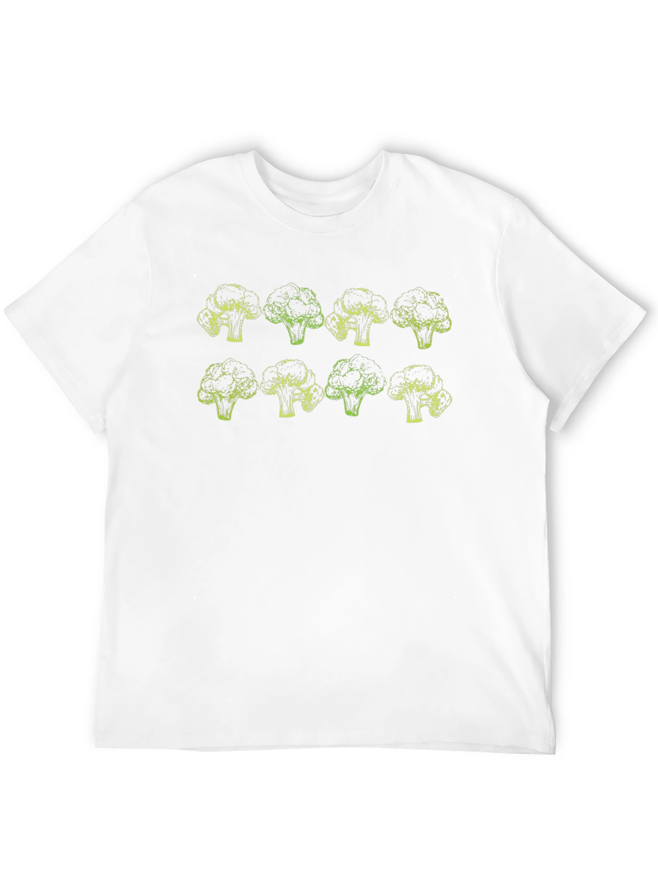 Broccoli Pattern T-Shirt - Bold Vegetable Graphic Tee