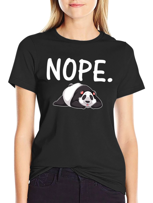 Nope Panda T-Shirt - Lazy Mood Tee