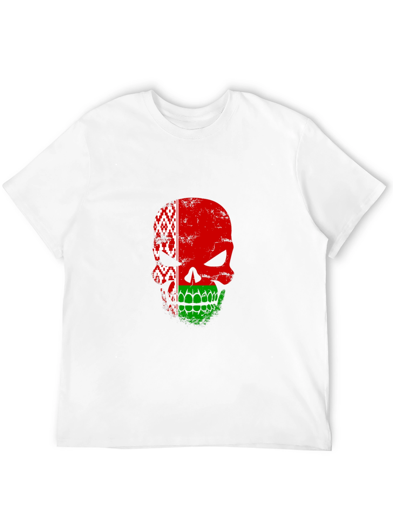 Belarus Skull Flag Graphic T-Shirt