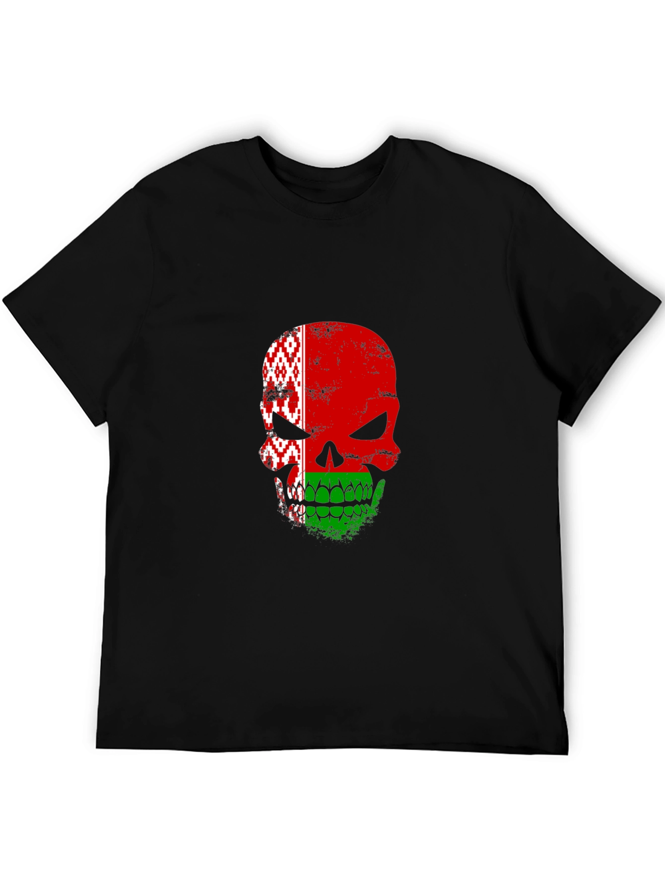 Belarus Skull Flag Graphic T-Shirt