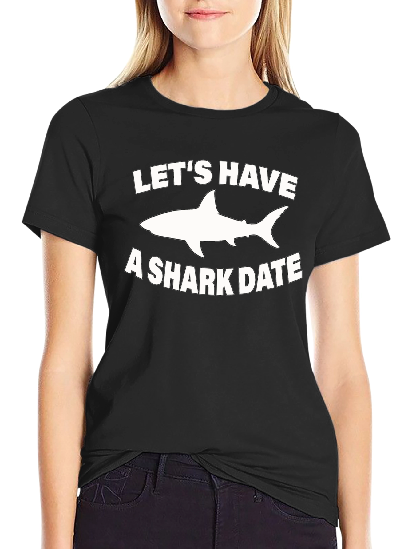 Funny Shark Date Graphic T-Shirt