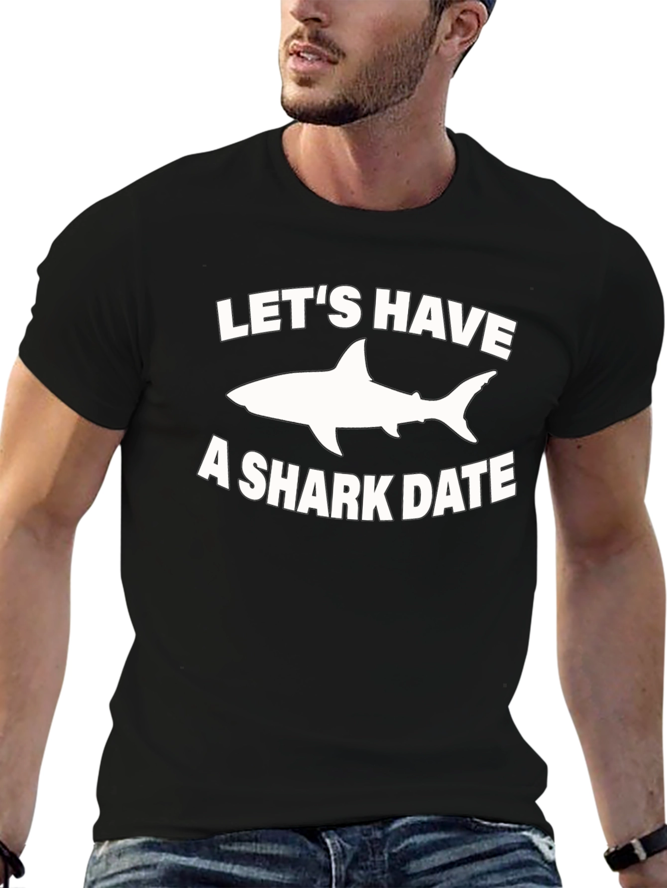 Funny Shark Date Graphic T-Shirt