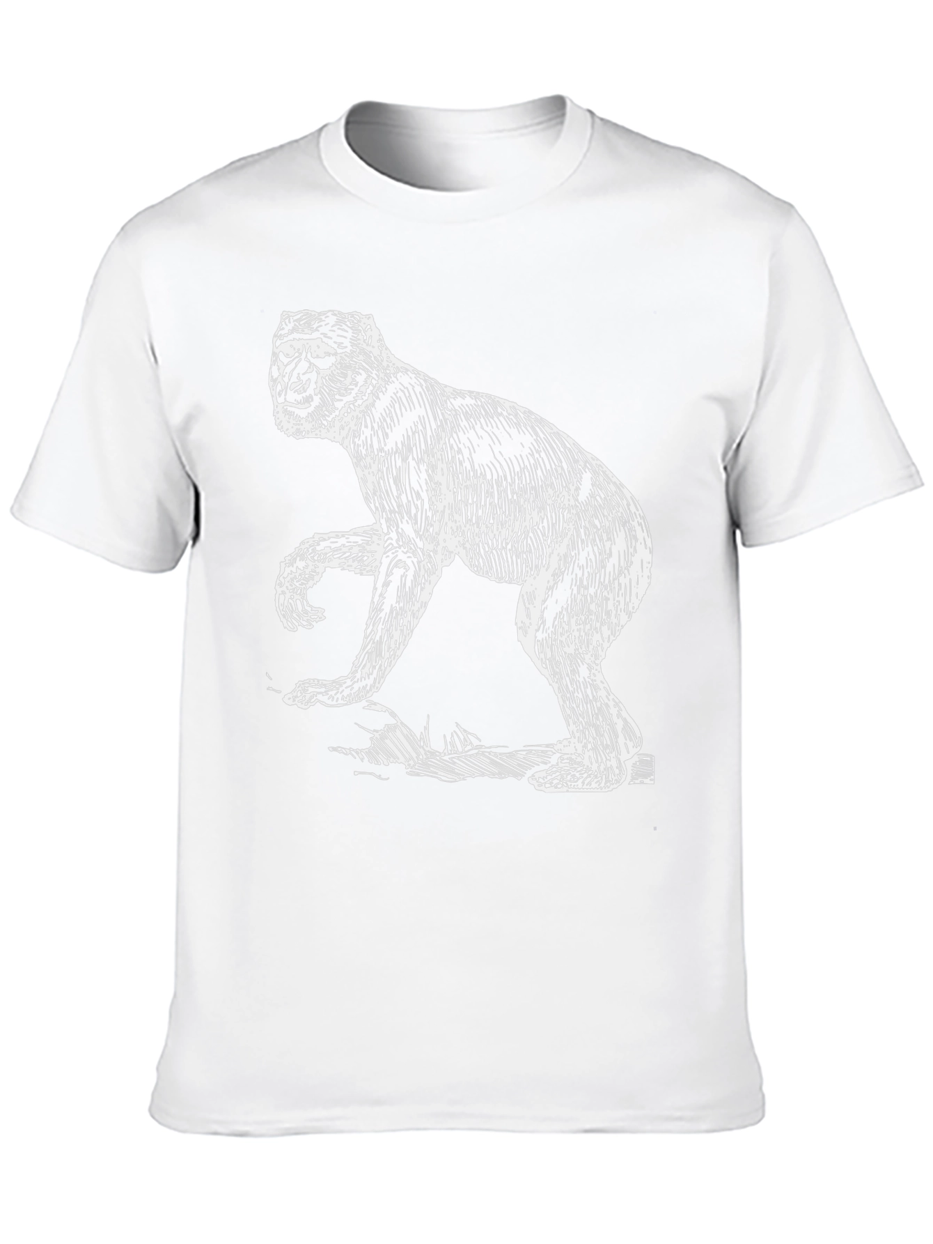 Monkey Graphic Black T-Shirt - Animal Tee