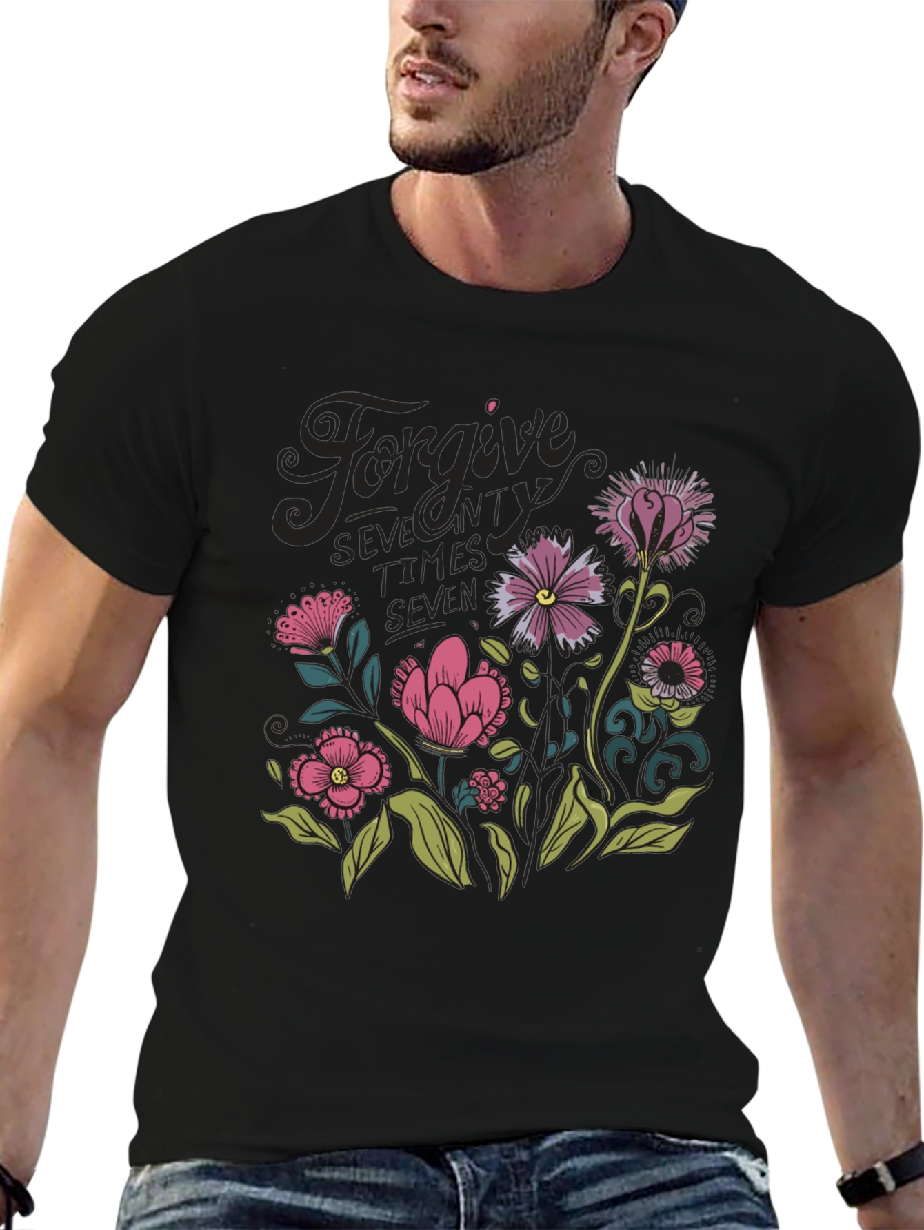 Forgive Floral Graphic T-Shirt