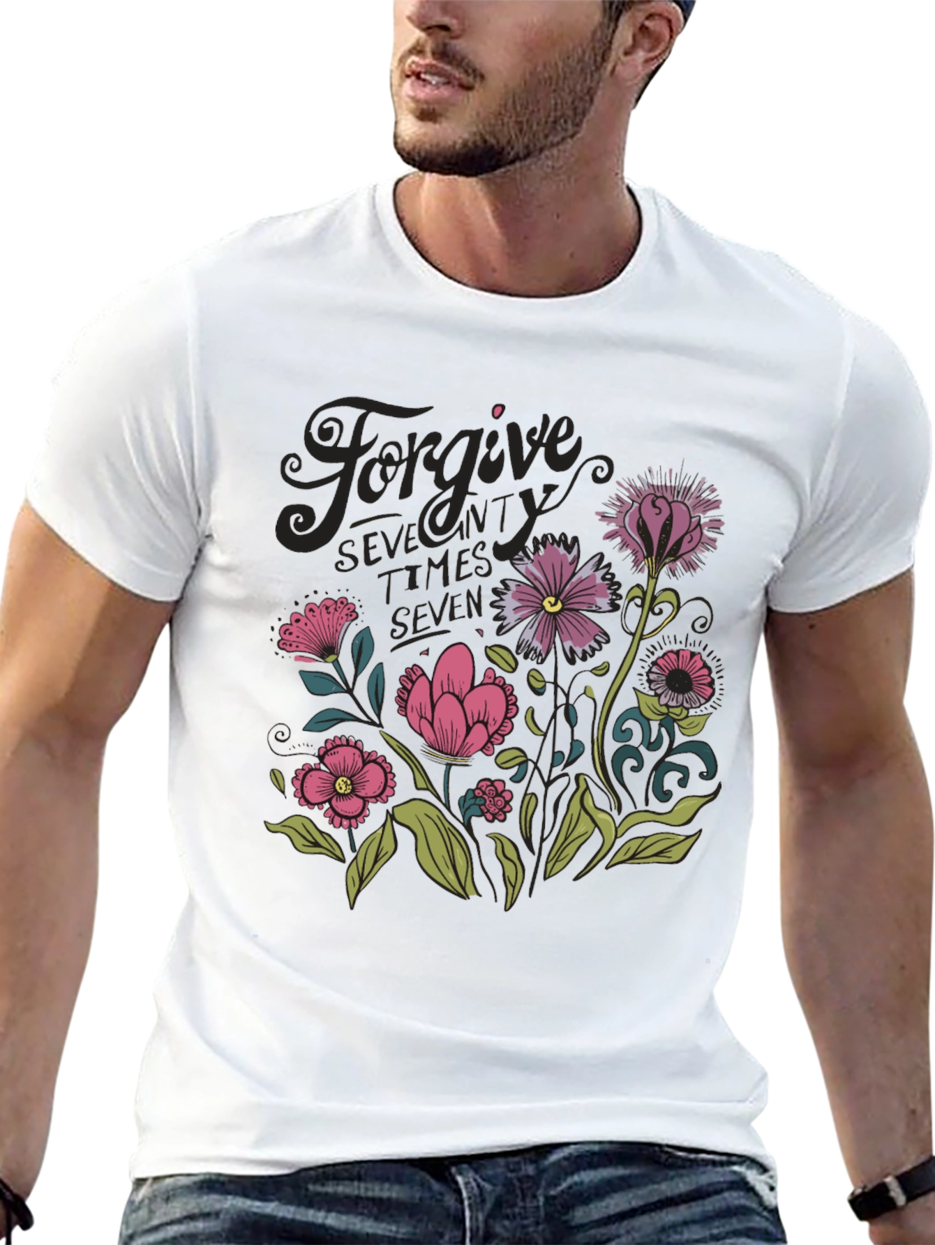 Forgive Floral Graphic T-Shirt