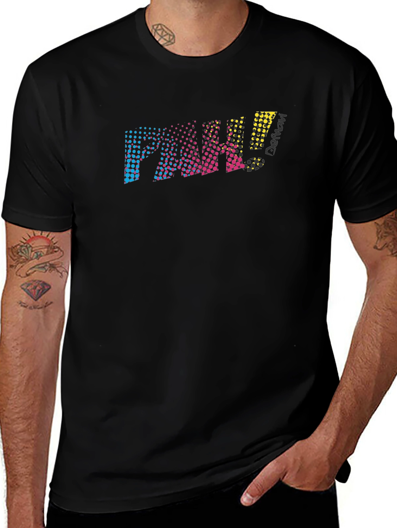 FAK! Graphic T-Shirt - Mens Black Crew Neck Tee