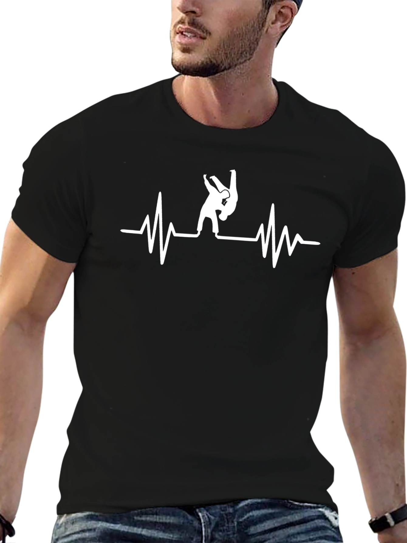 Judo Heartbeat Black T-Shirt
