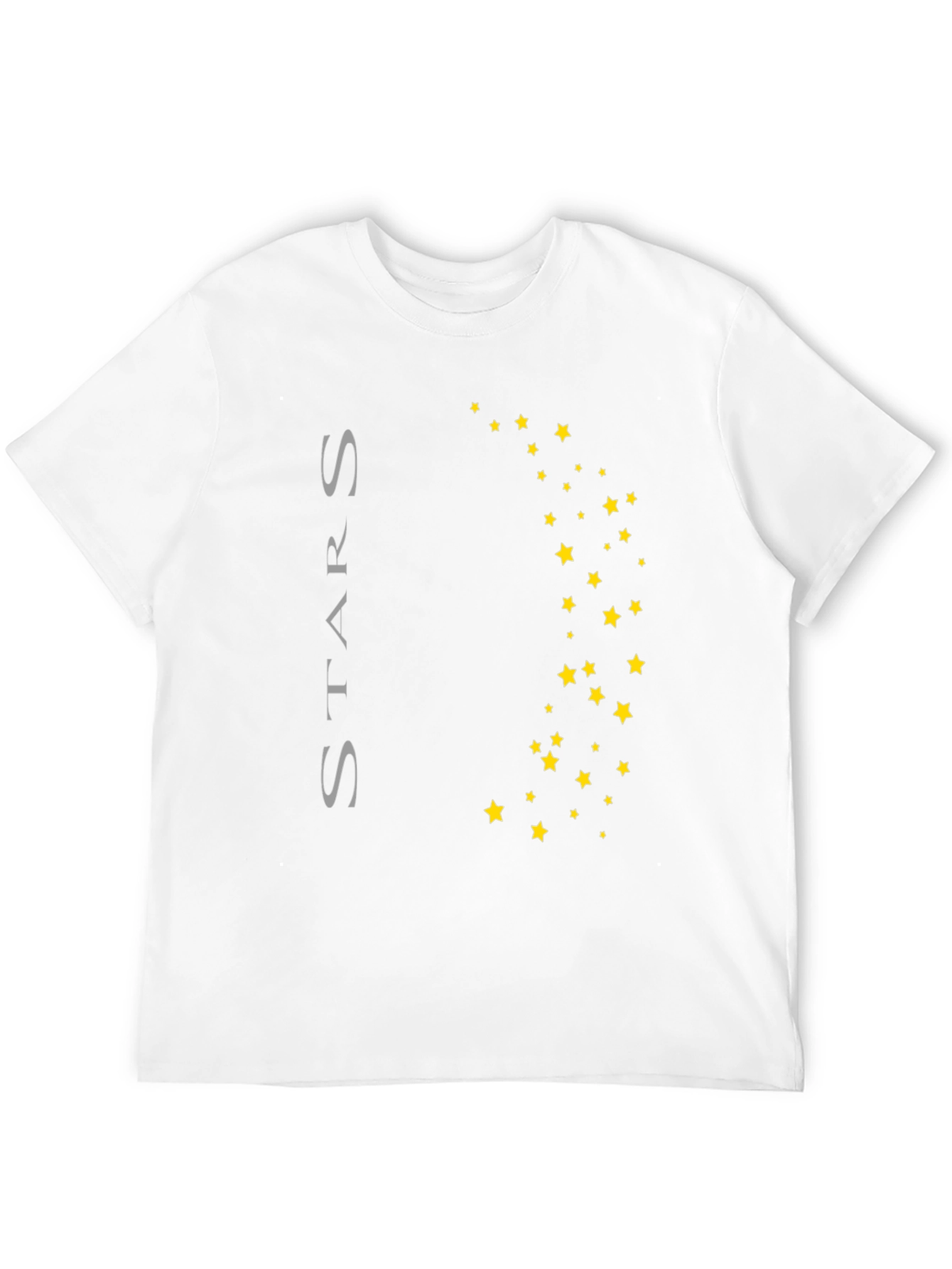 Stars Graphic Print Black T-Shirt