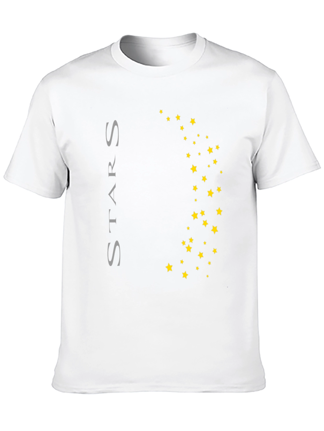 Stars Graphic Print Black T-Shirt