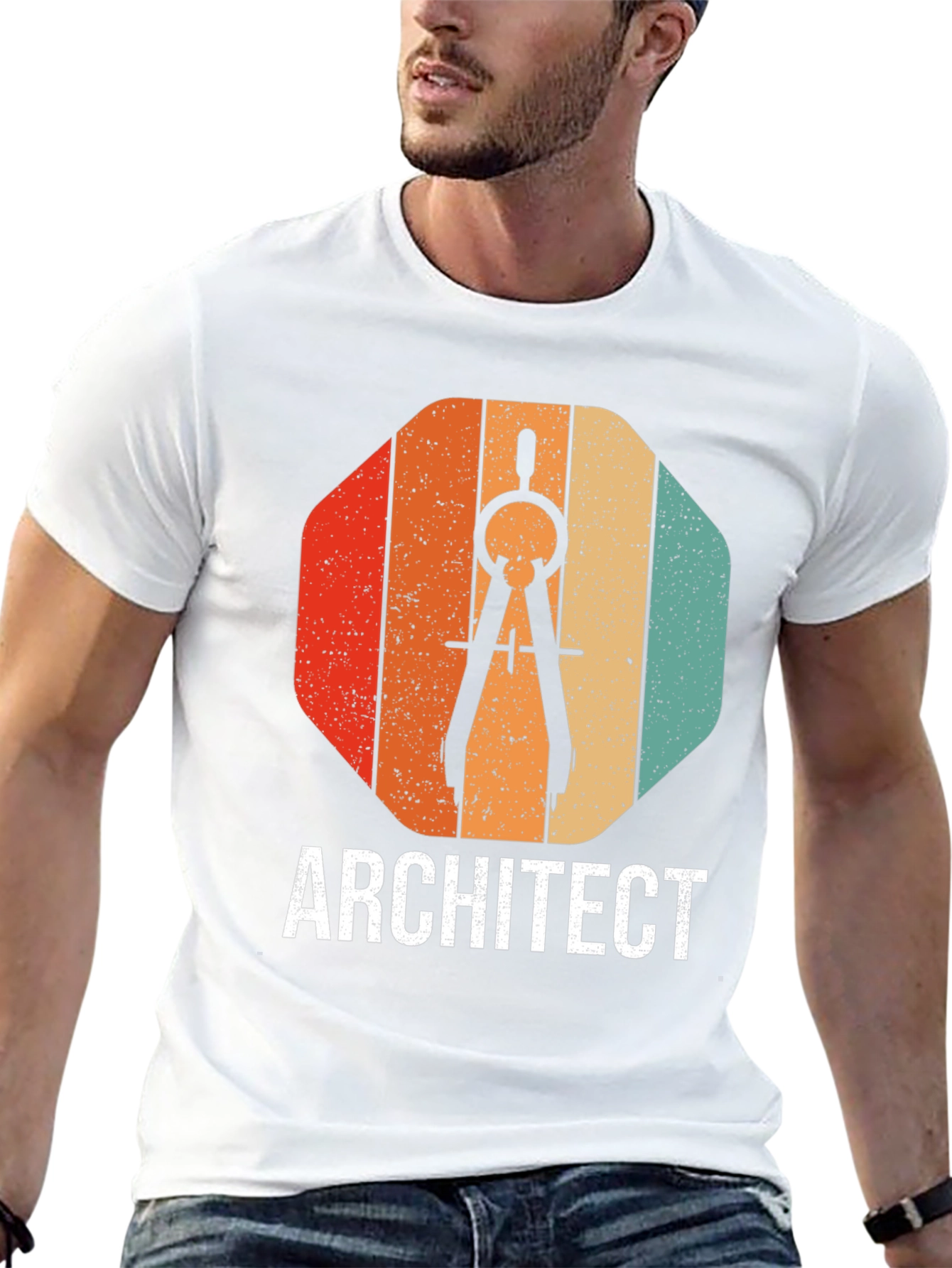 Architect T-Shirt - Drafting Compass Design