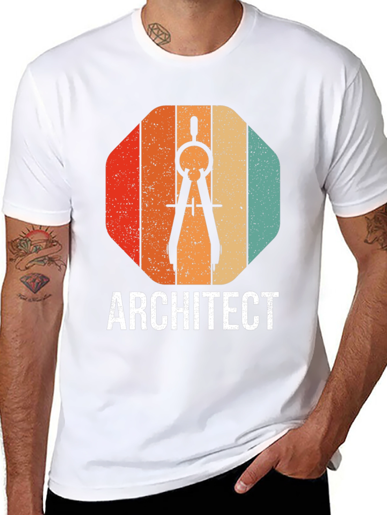 Architect T-Shirt - Drafting Compass Design