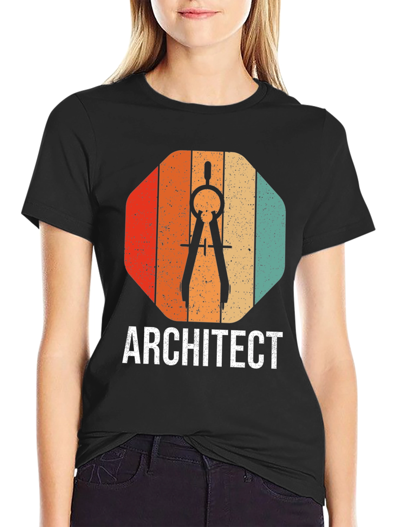Architect T-Shirt - Drafting Compass Design