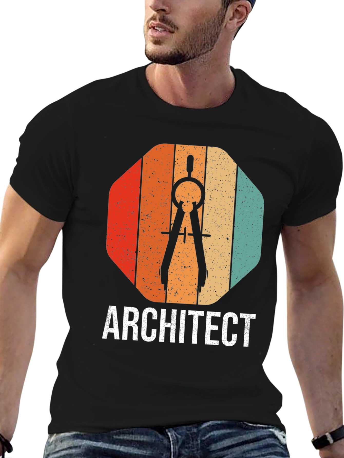 Architect T-Shirt - Drafting Compass Design