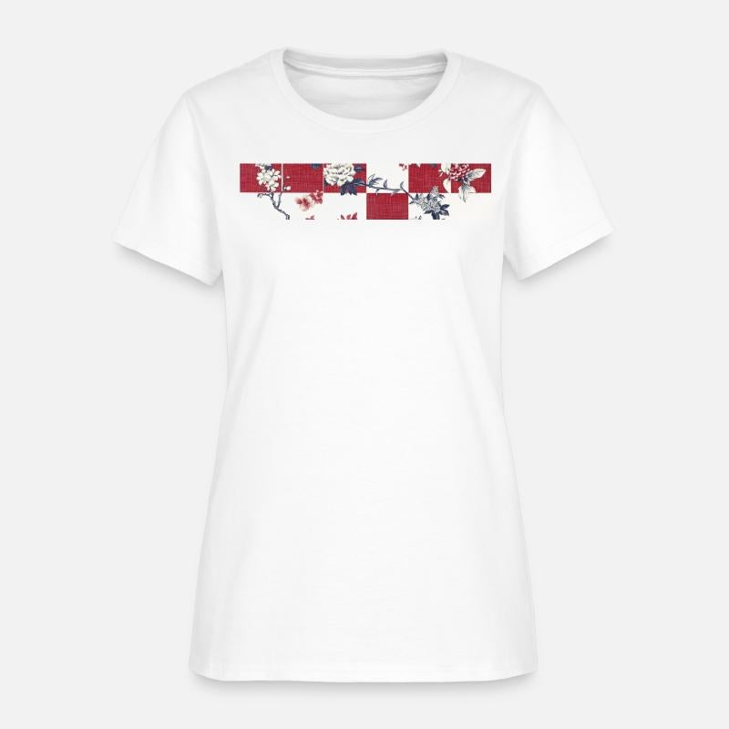 Harmony of Japanese checkered pattern and flowers