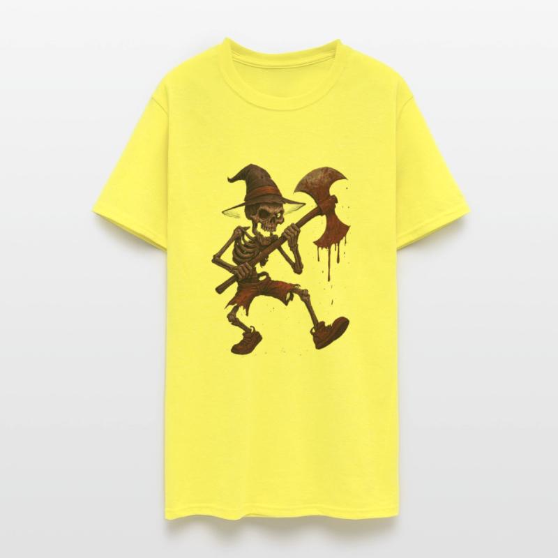 Haunted Skeleton Witch on Battle Axe