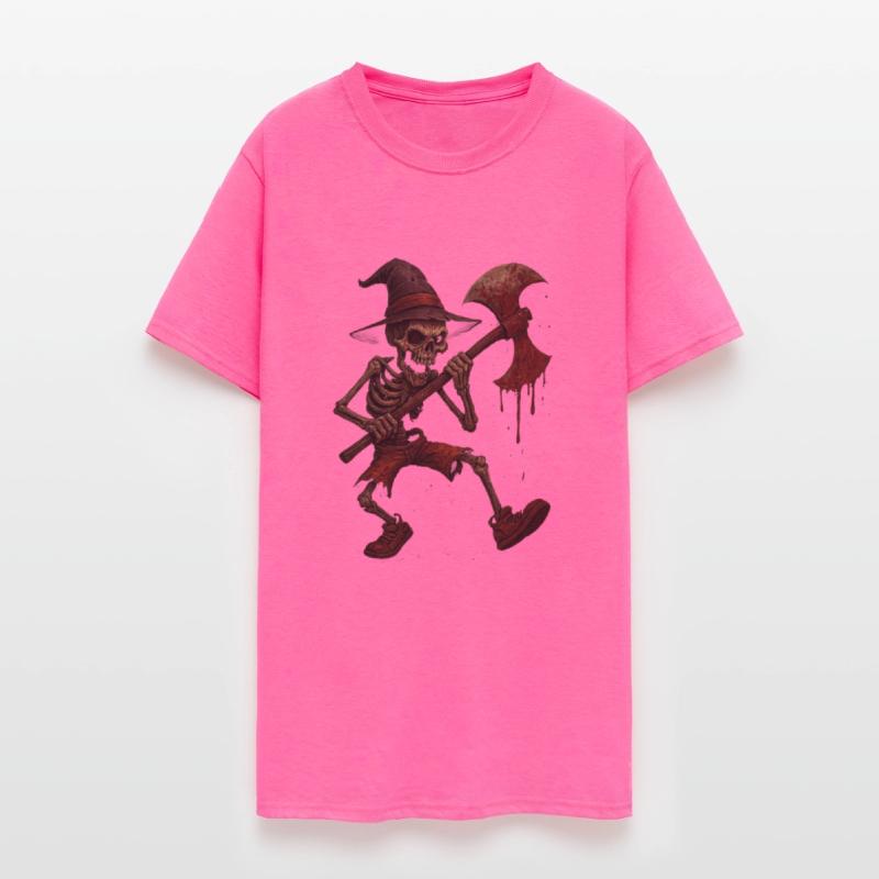 Haunted Skeleton Witch on Battle Axe