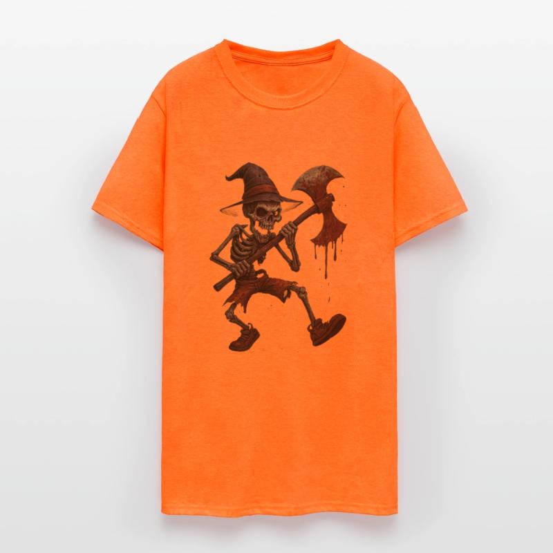 Haunted Skeleton Witch on Battle Axe