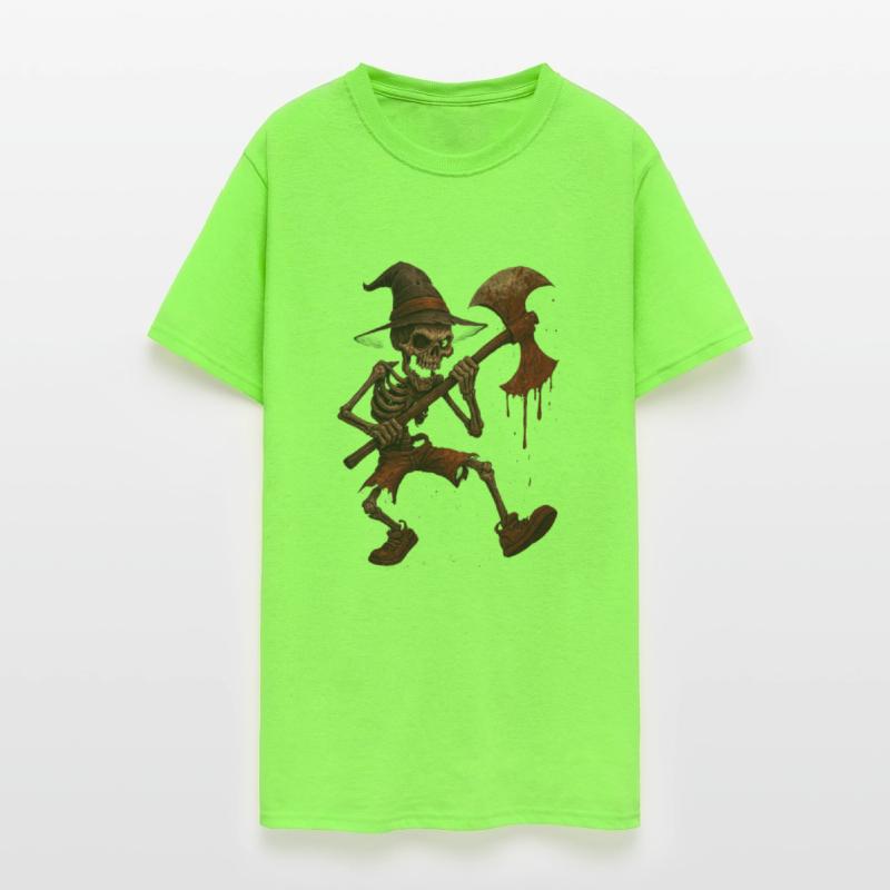 Haunted Skeleton Witch on Battle Axe