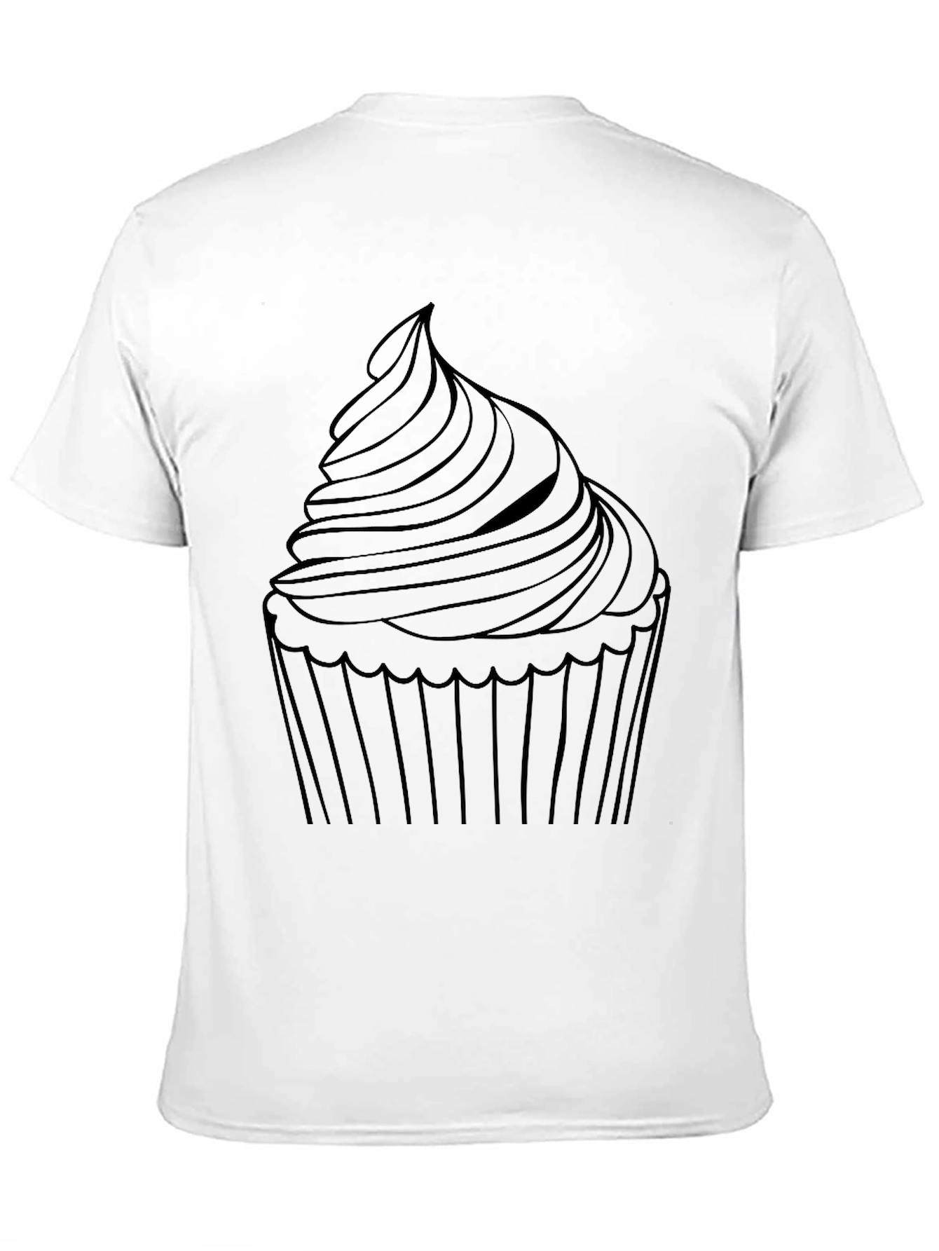 Cupcake Graphic Tee - Black Cotton Comfort