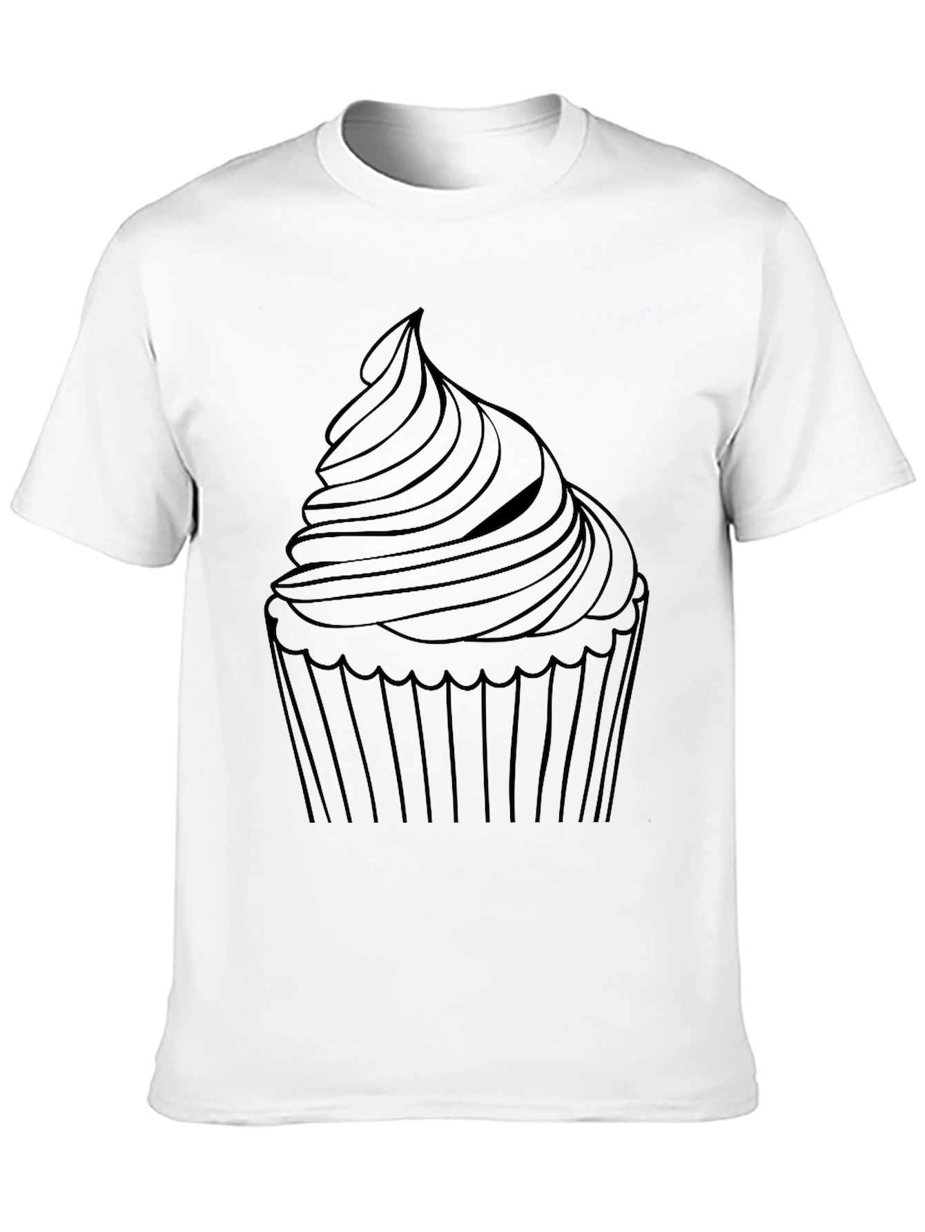 Cupcake Graphic Tee - Black Cotton Comfort