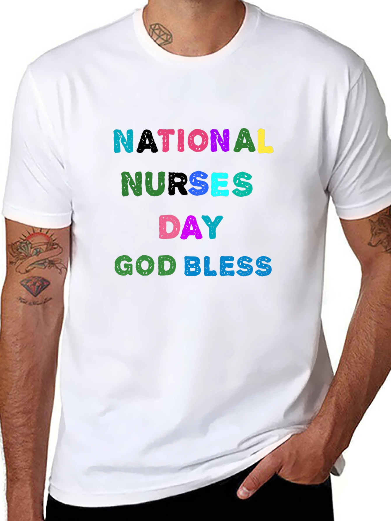 National Nurses Day T-Shirt - God Bless