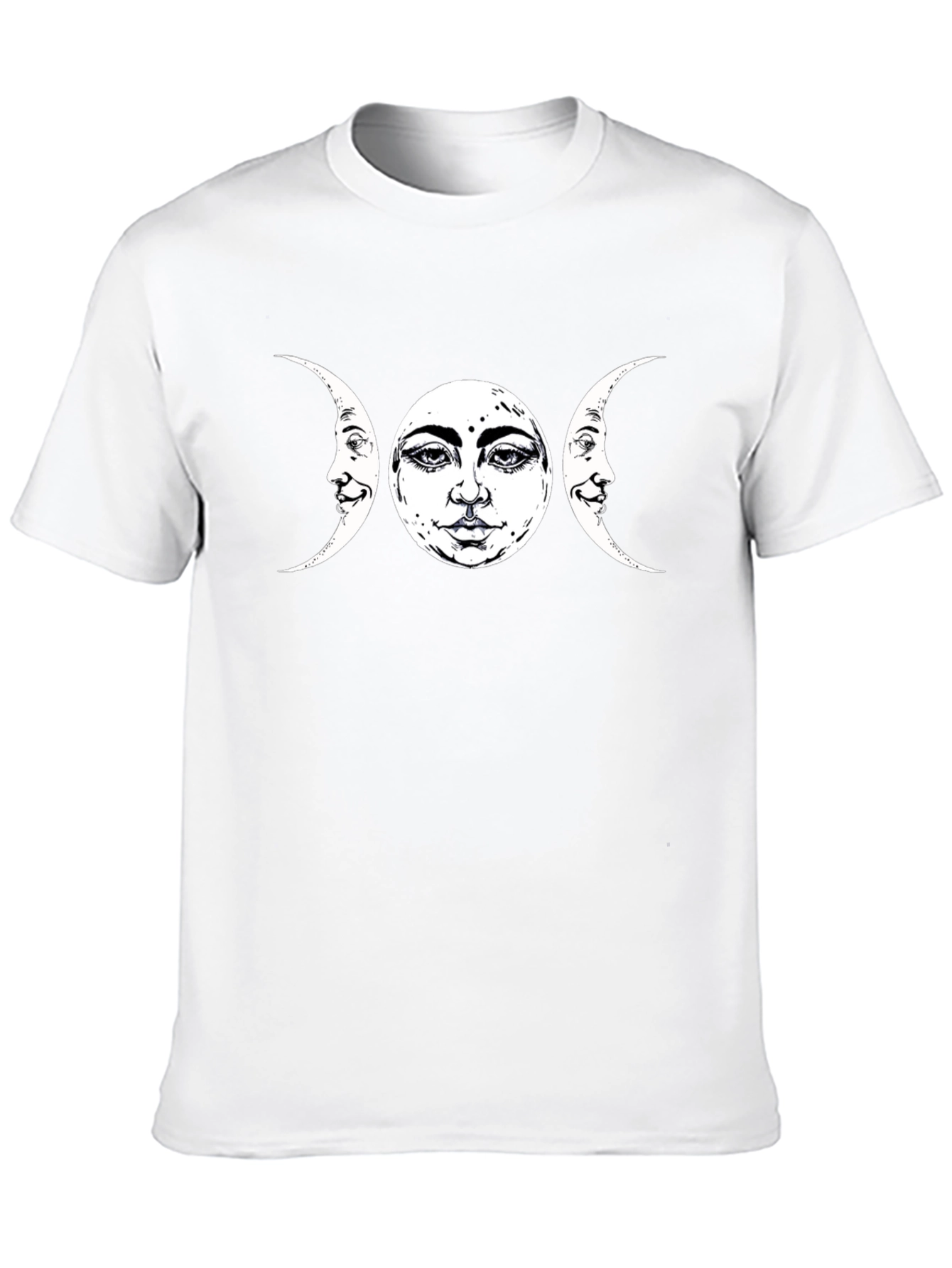 Triple Moon Goddess Black T-Shirt