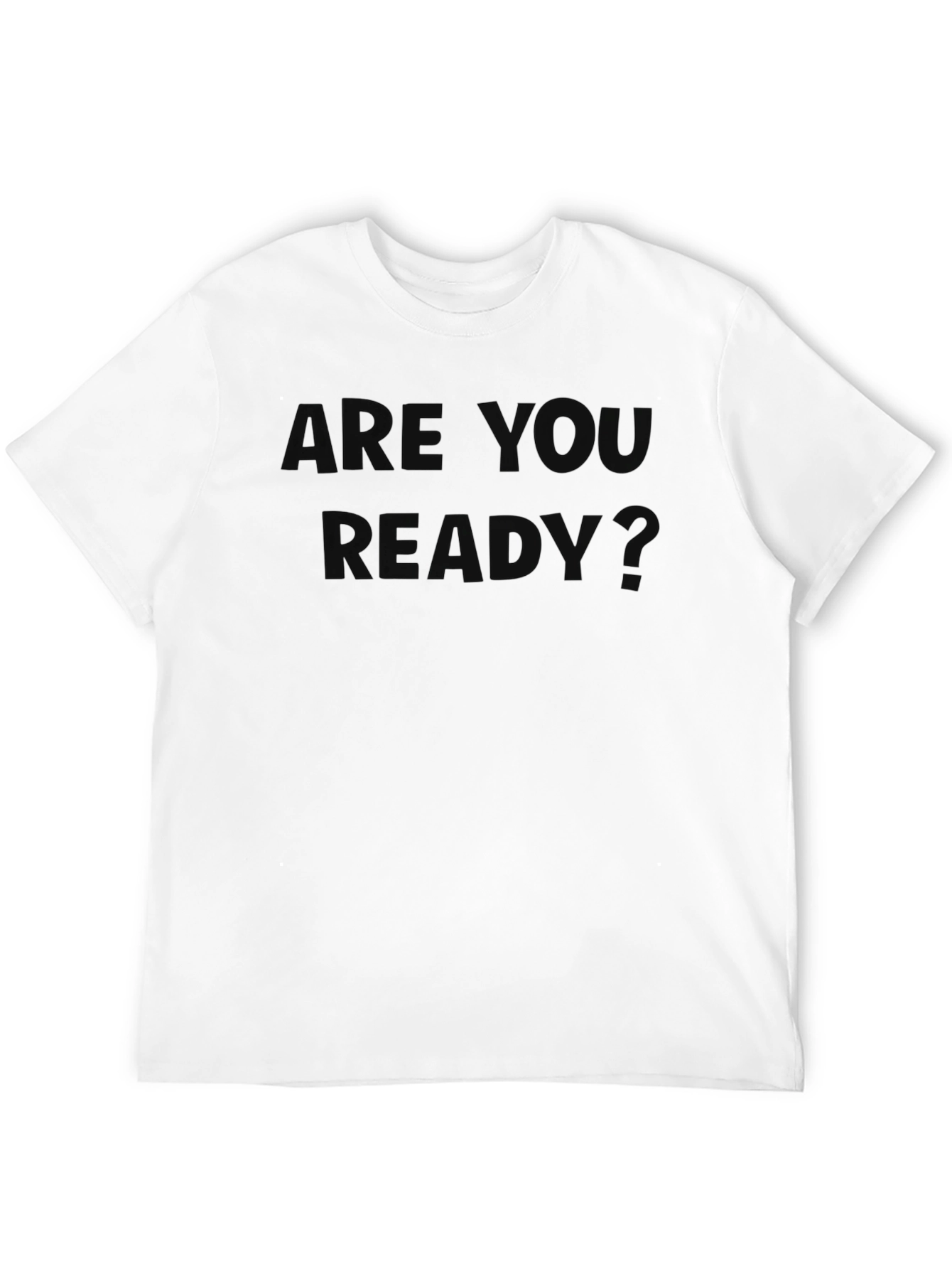 Mens Are You Ready? Black Crewneck T-Shirt