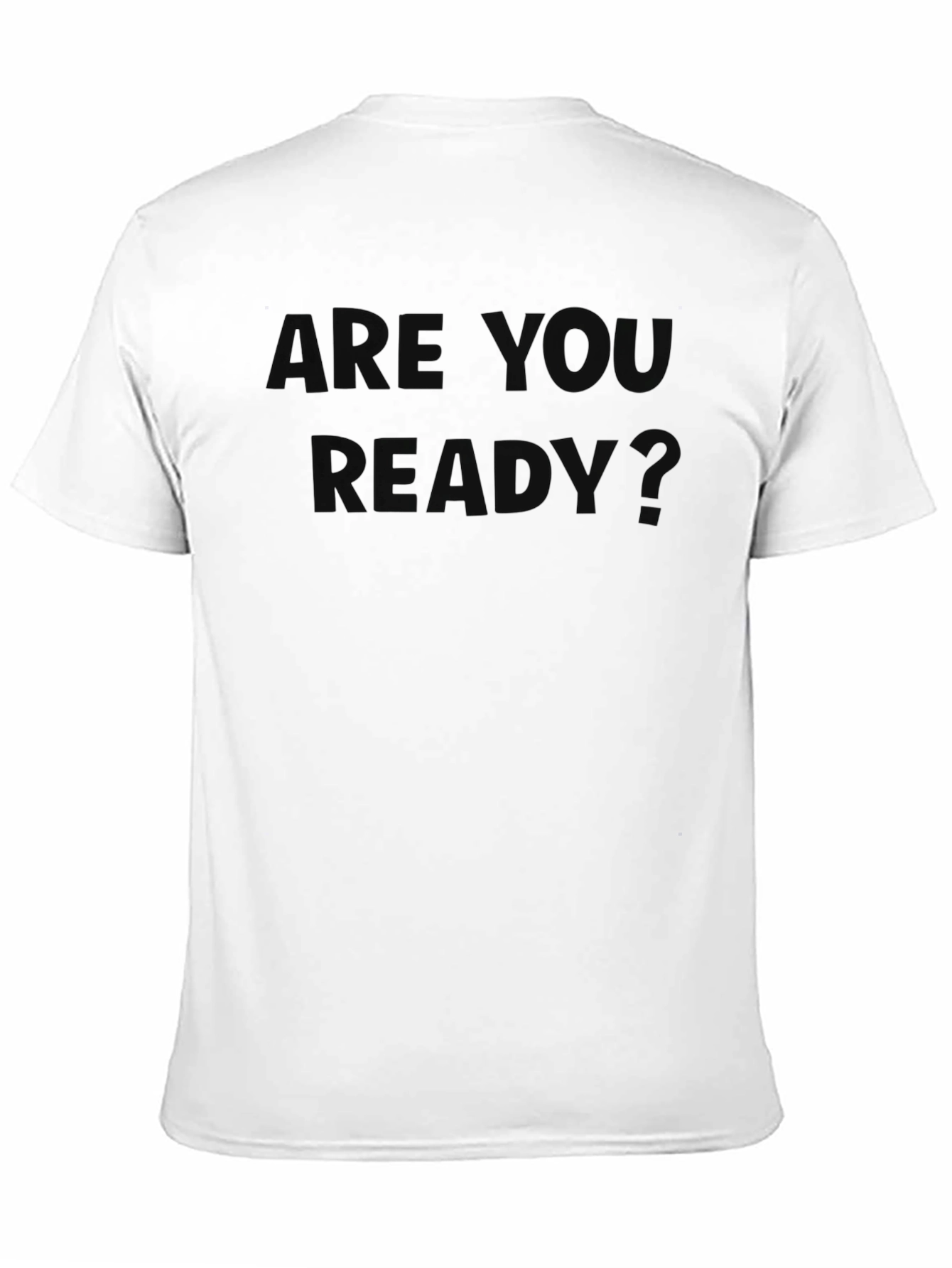 Mens Are You Ready? Black Crewneck T-Shirt