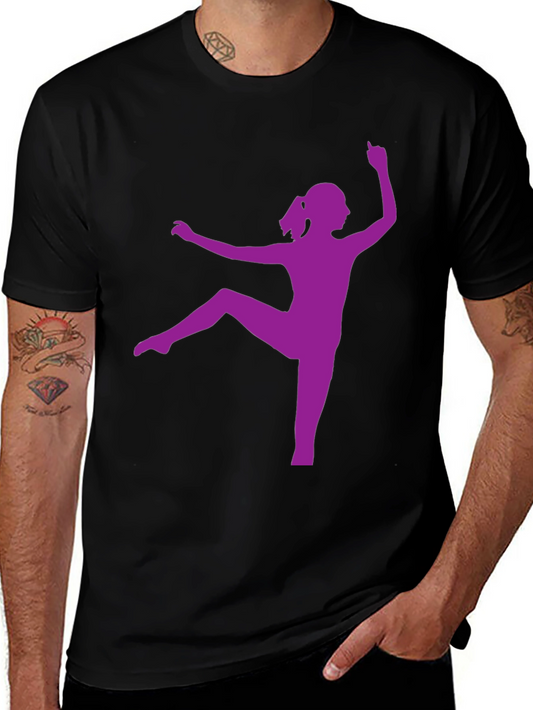 Dancing Girl Graphic Tee - Black Unisex T-Shirt