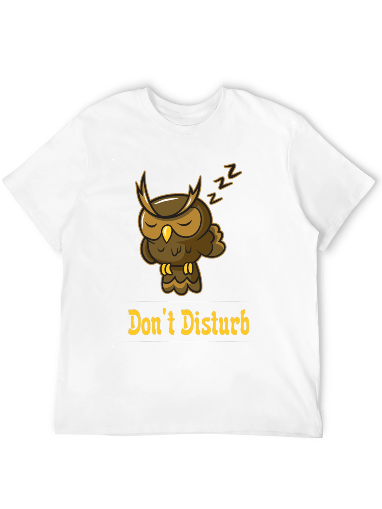 Dont Disturb Sleeping Owl Black Graphic Tee