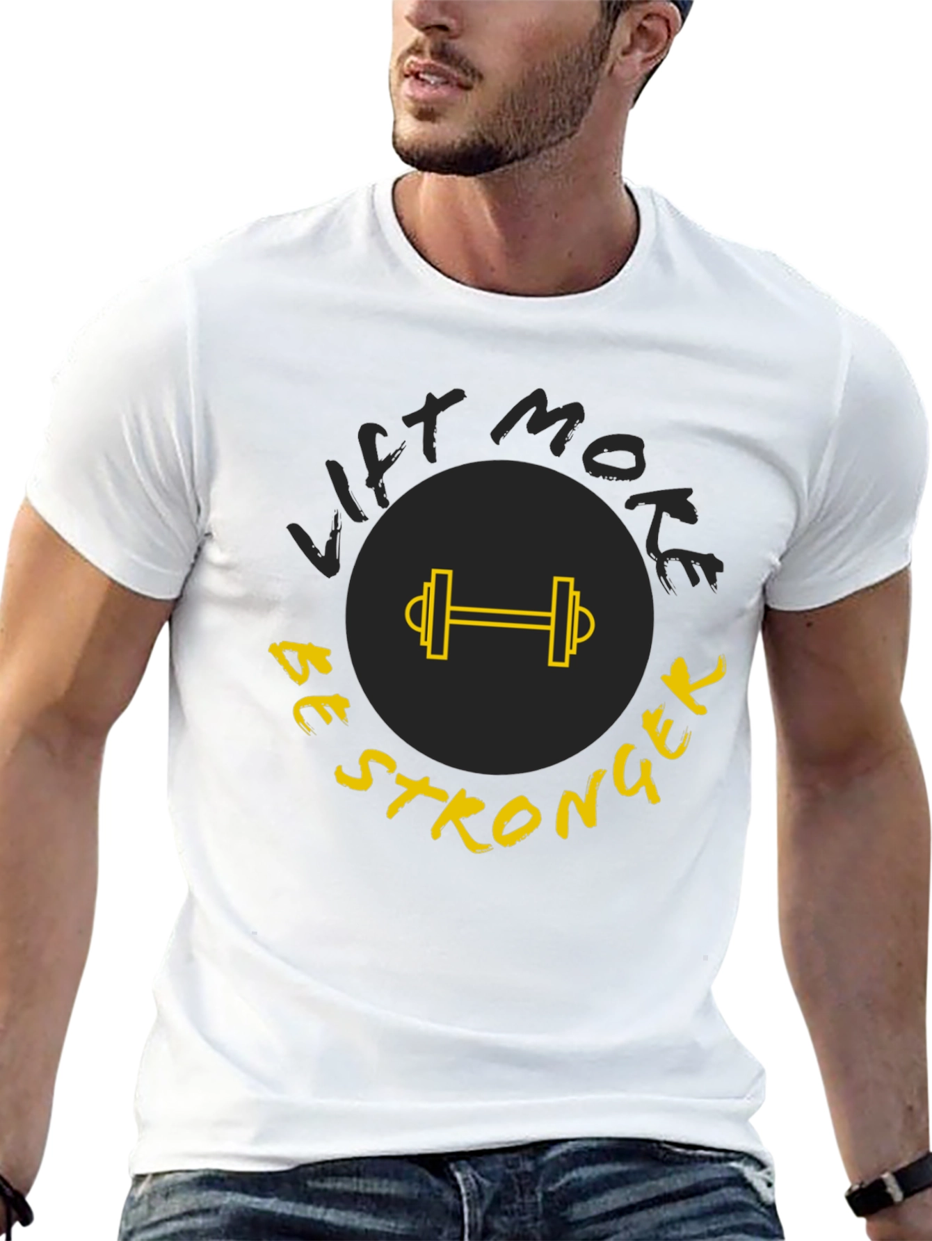 Lift More Be Stronger Black T-Shirt