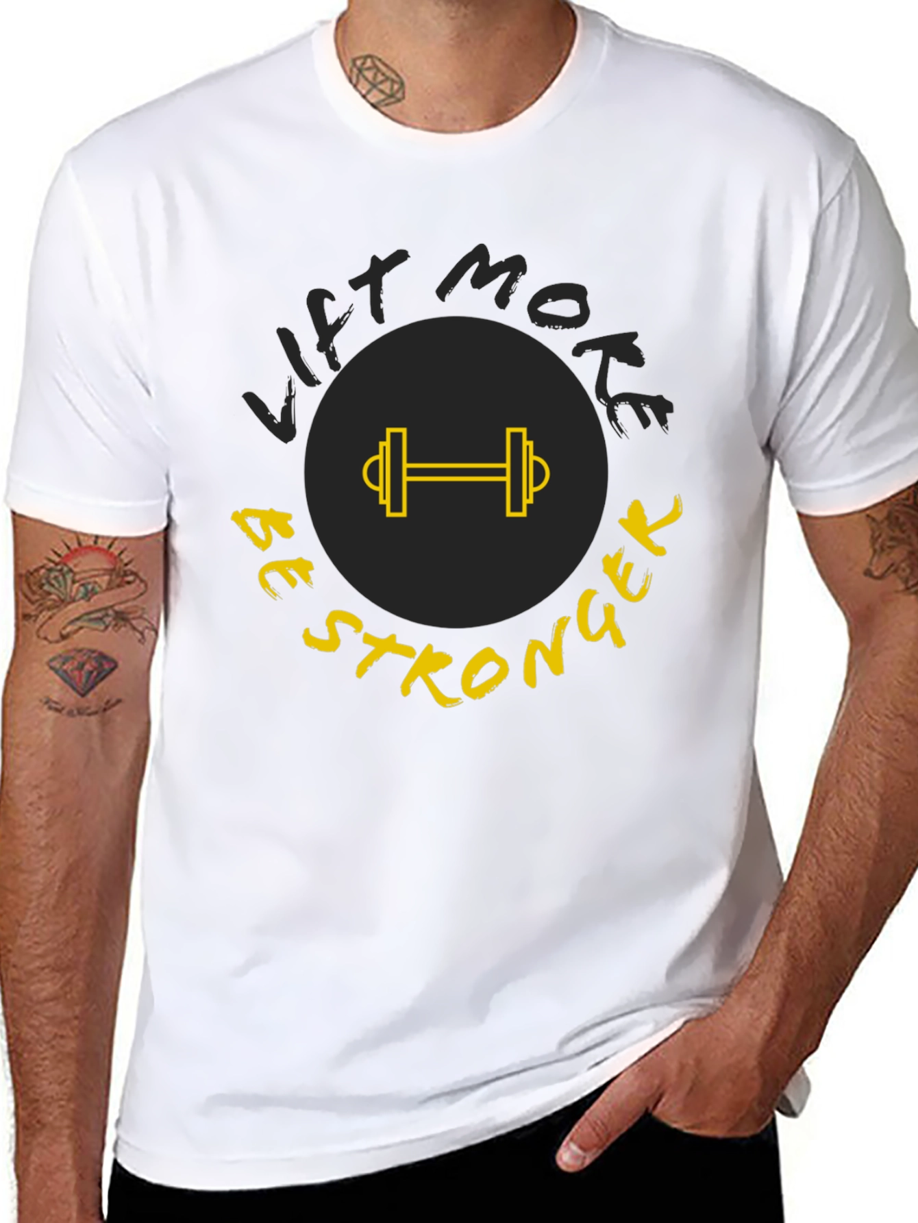 Lift More Be Stronger Black T-Shirt