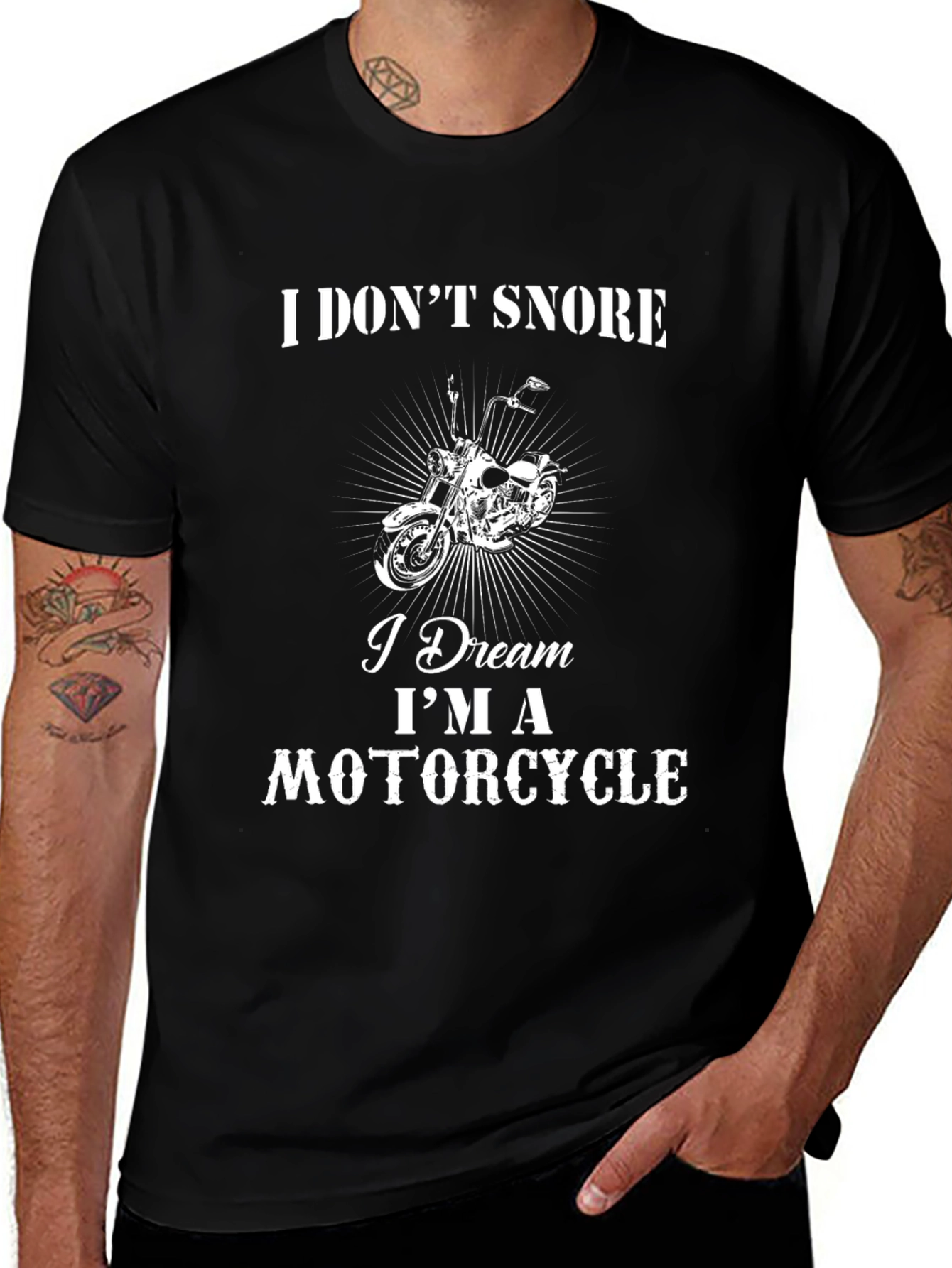 I Dream Im A Motorcycle Mens T-Shirt