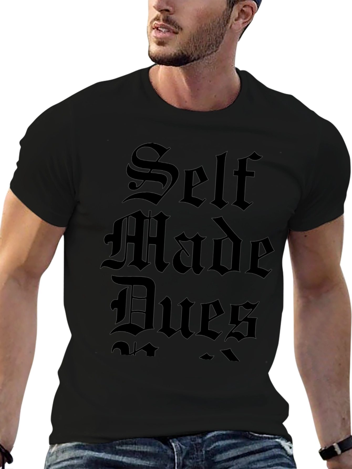 Self Made Dues Black Graphic Tee