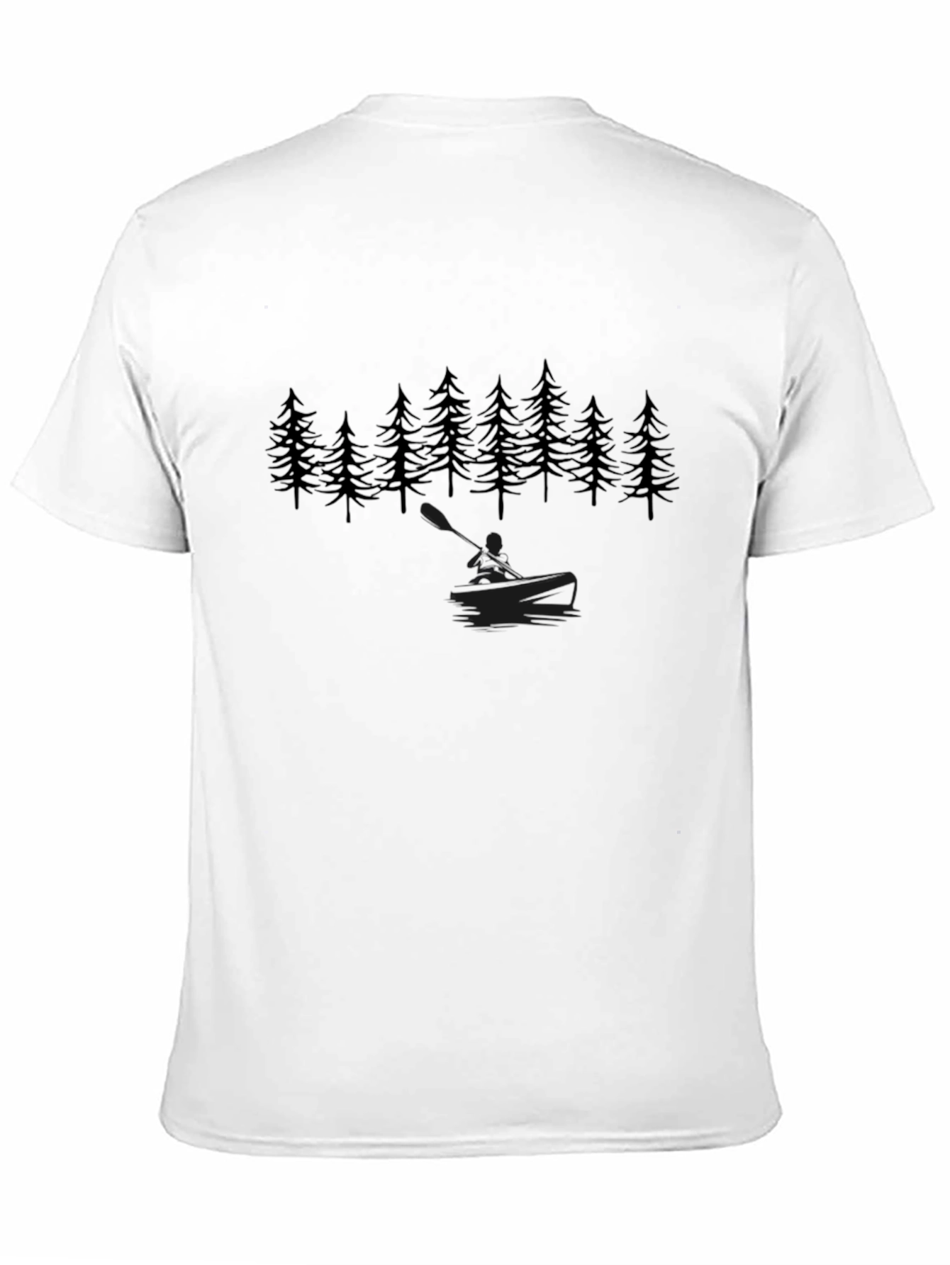 Black Pine Tree Kayak Graphic Tee